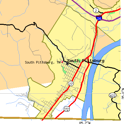 South Pittsburg map