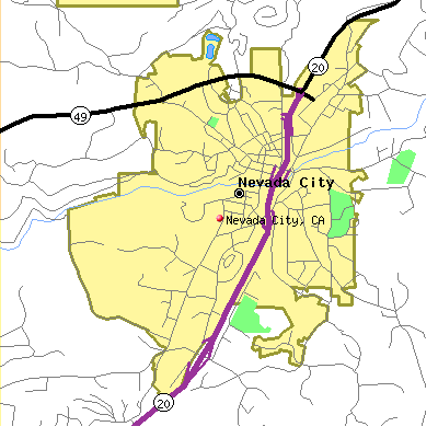 Nevada City map