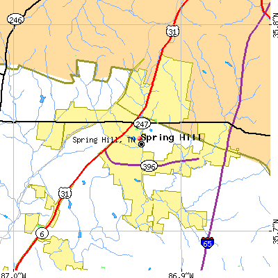 Spring Hill map
