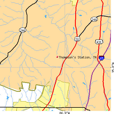 Thompson's Station map