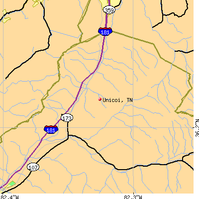 Unicoi map