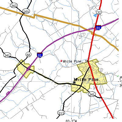 White Pine map