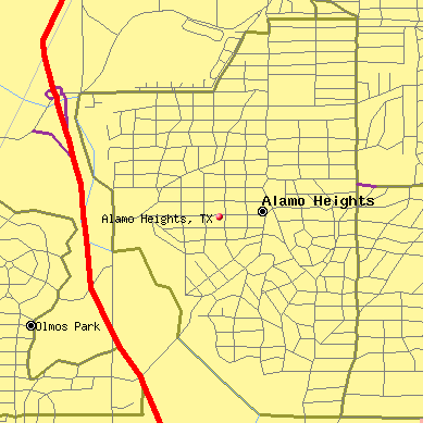 Alamo Heights map