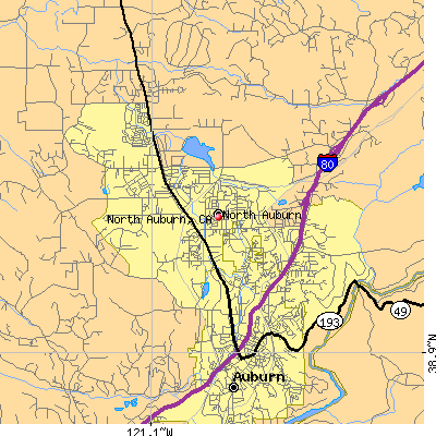North Auburn map