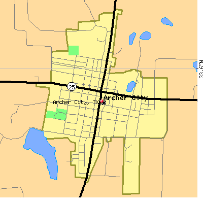 Archer City map