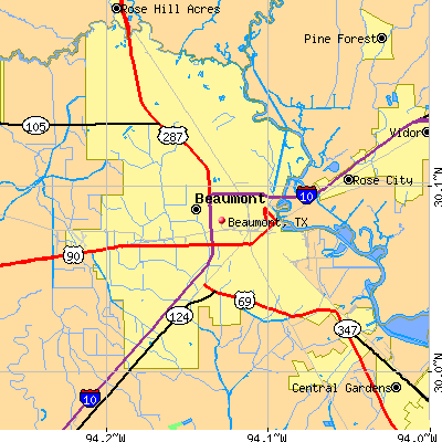 Beaumont map