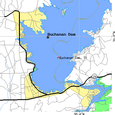 Buchanan Dam map