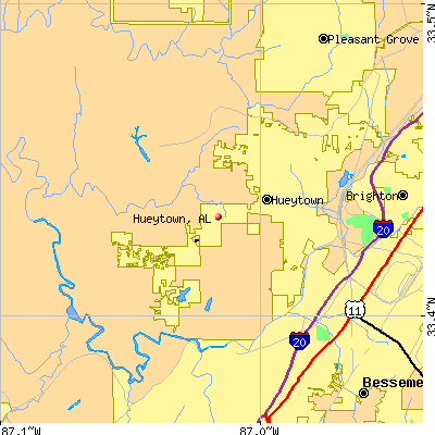 Hueytown map
