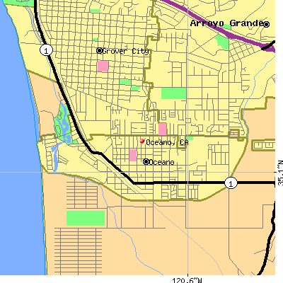 Oceano map