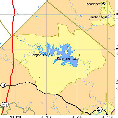 Canyon Lake map