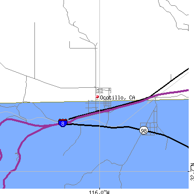 Ocotillo map