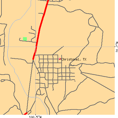 Christoval map
