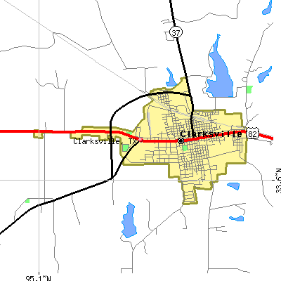 Clarksville map