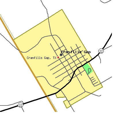 Cranfills Gap map