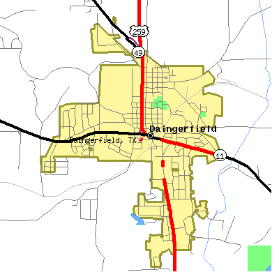 Daingerfield map