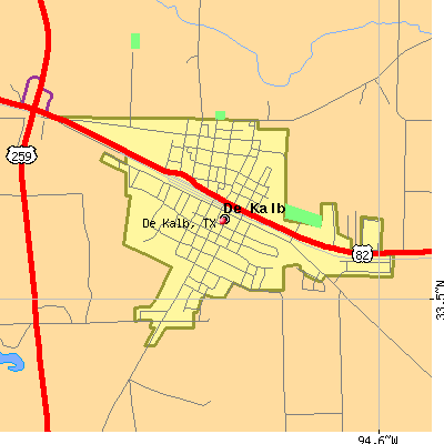 De Kalb map