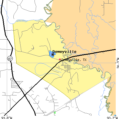 Deweyville map
