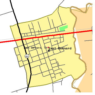East Bernard map