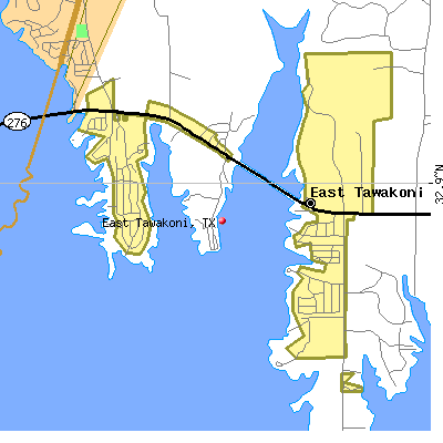 East Tawakoni map