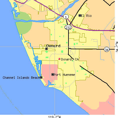 Oxnard map