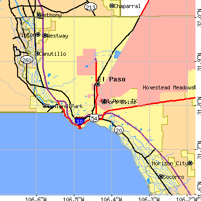 El Paso map