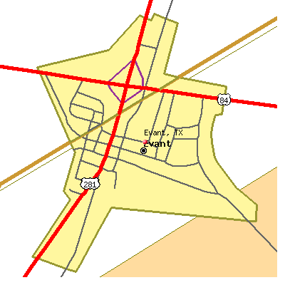 Evant map