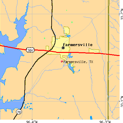 Farmersville map