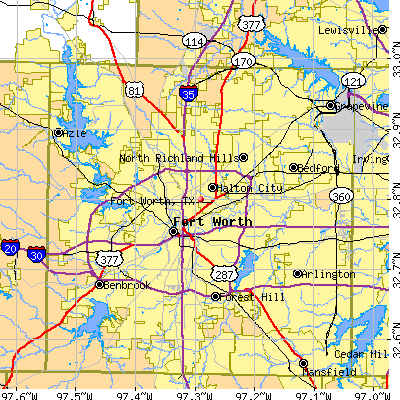 Fort Worth map
