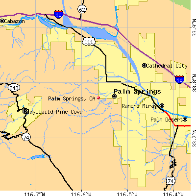 Palm Springs map