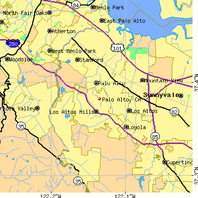 Palo Alto map