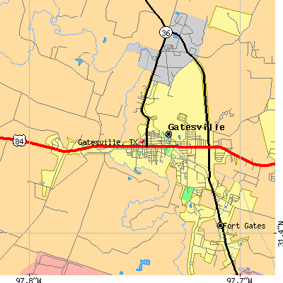 Gatesville map