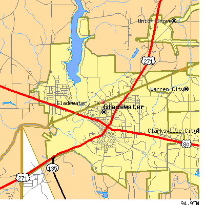Gladewater map