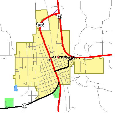 Goldthwaite map