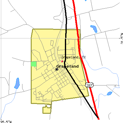 Grapeland map