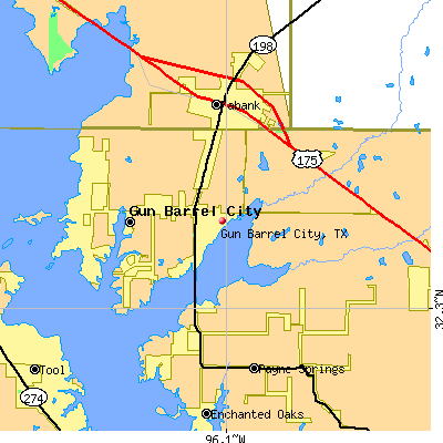 Gun Barrel City map