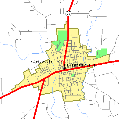 Hallettsville map