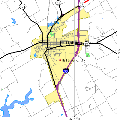 Hillsboro map