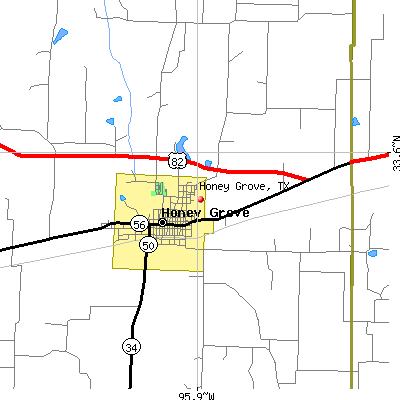 Honey Grove map