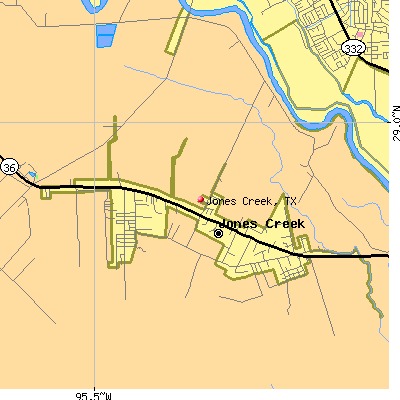 Jones Creek map