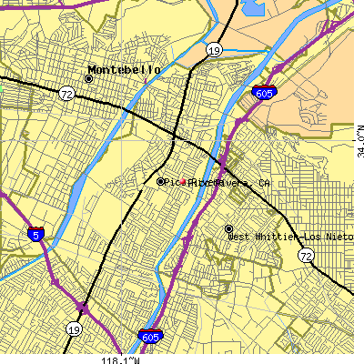 Pico Rivera map