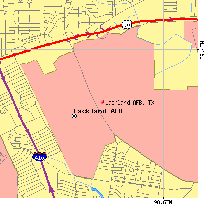 Lackland AFB map