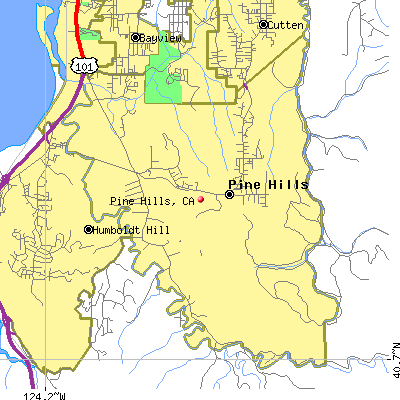 Pine Hills map
