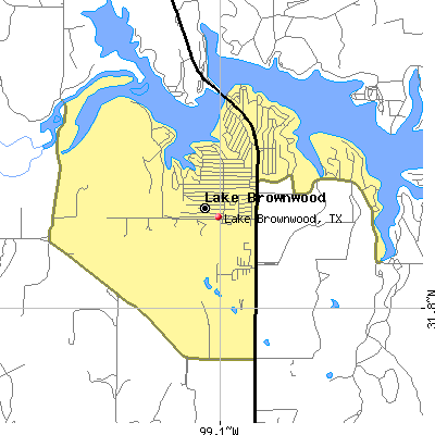 Lake Brownwood map