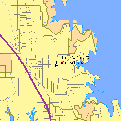 Lake Dallas map
