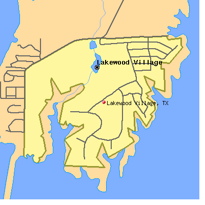 Lakewood Village map