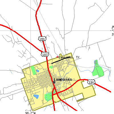 Lampasas map