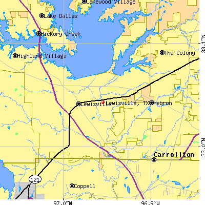 Lewisville map