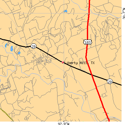 Liberty Hill map