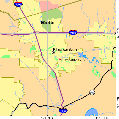 Pleasanton map