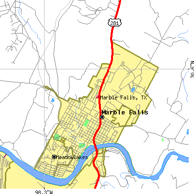 Marble Falls map